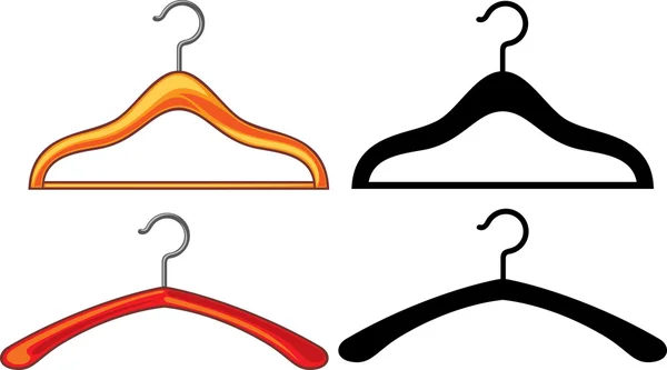 Set of coat hangers — Stock Vector