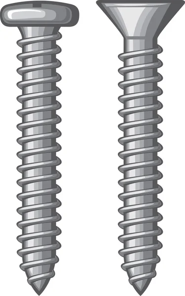 Vector illustration of screws — Stock Vector