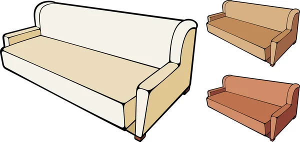 Muebles de sofá — Vector de stock