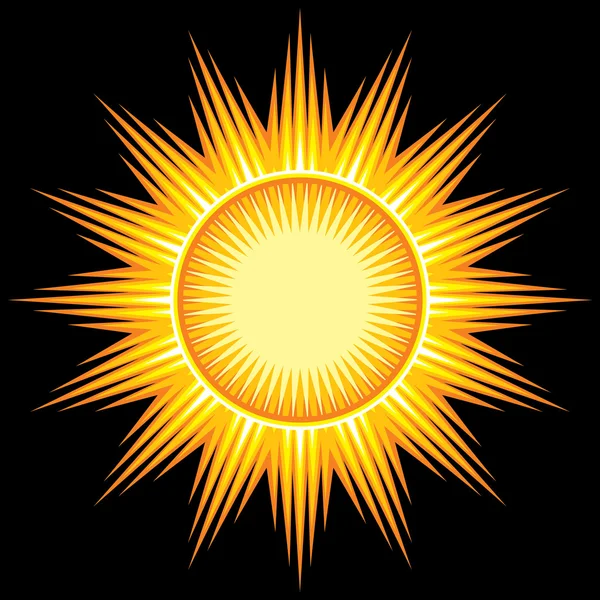 Sol resplandeciente símbolos — Vector de stock