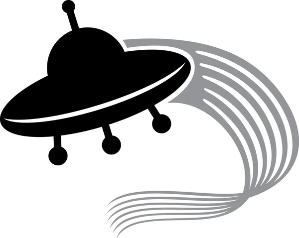 UFO (unidentified flying object, niet-geïdentificeerde ruimteschip, vliegende schotel) — Stockvector