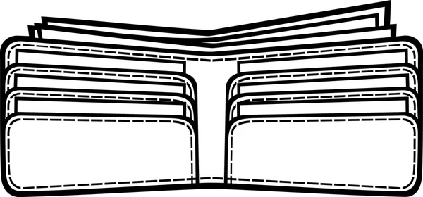 Illustrazione vettoriale della parete aperta — Vettoriale Stock