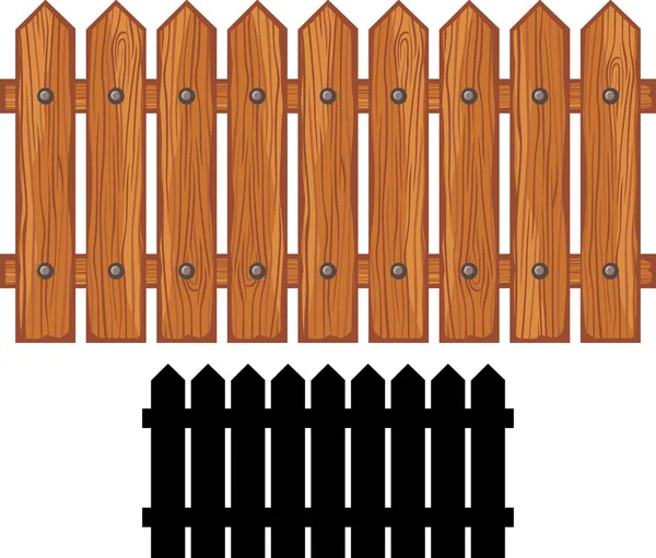 Wooden fence — Stock Vector