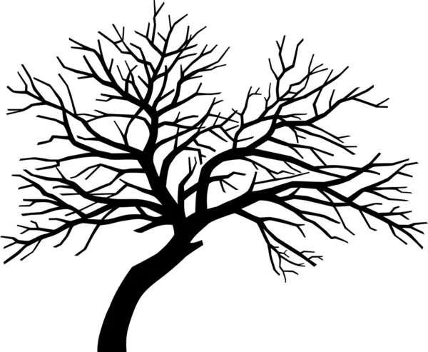 Scary bare black tree silhouette Royalty Free Stock Illustrations