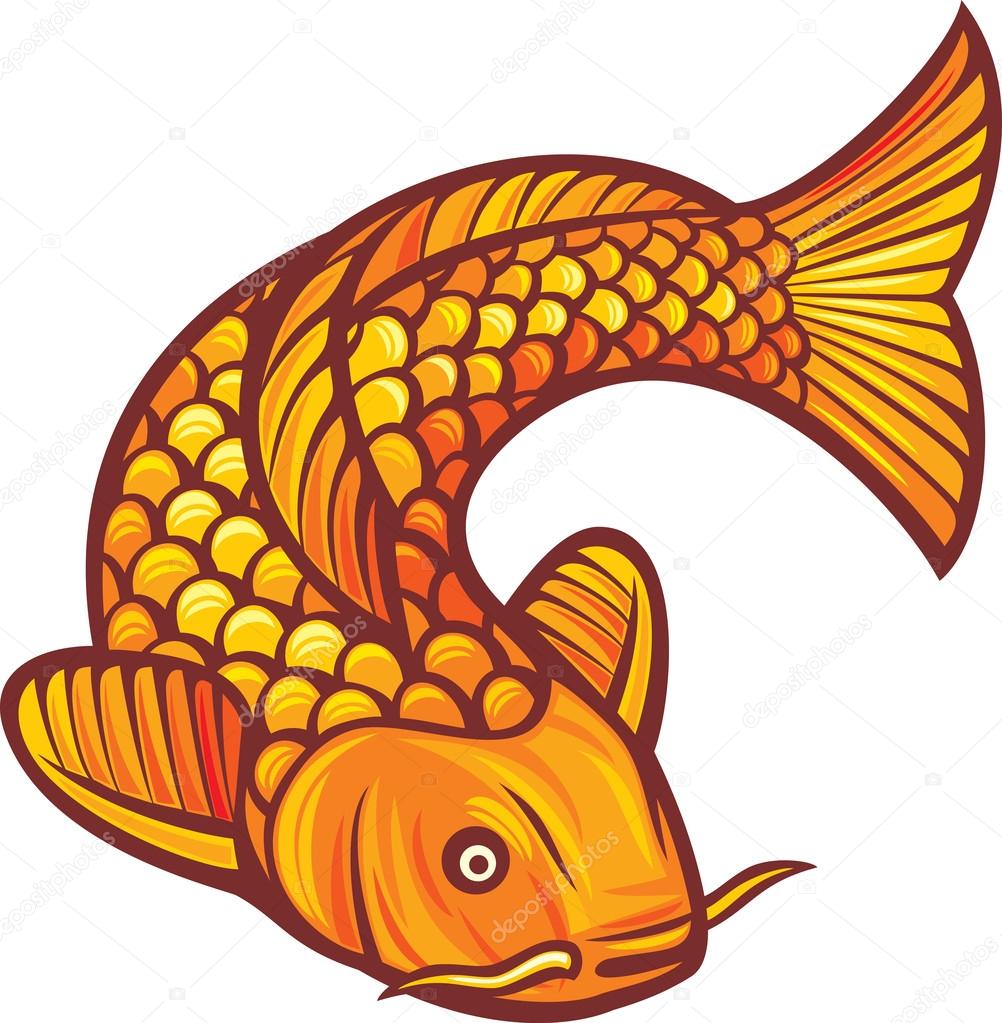 Koi fish (vector illustration of a japanese or chinese inspired koi carp  fish) Stock Vector by ©Tribaliumivanka 26762833