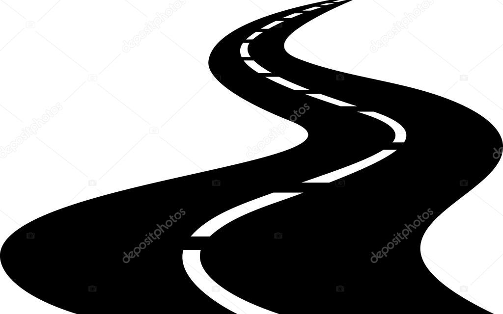 Vector Illustration of winding road