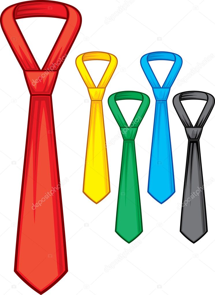 Set of male business ties