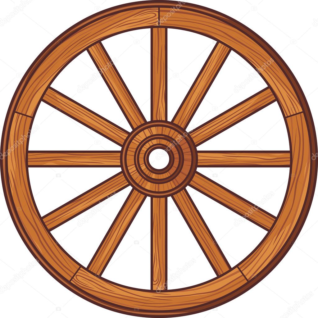 Old wooden wheel