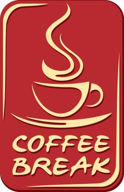 Kahve molası işareti (kahve molası etiket)