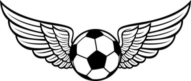 kanatlarını amblem futbol topu