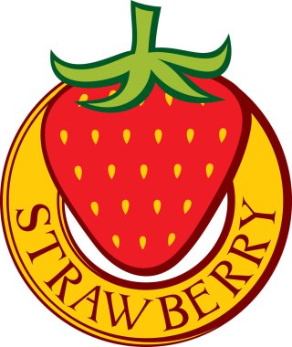 Strawberry label design