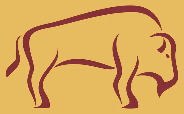 Bison Vector — Stockvector