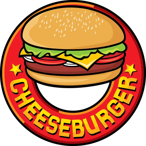 Progettazione cheeseburger — Vettoriale Stock