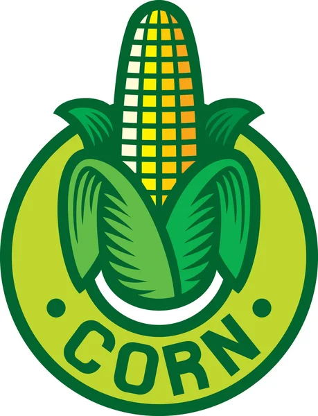 Кукурудзяна етикетка (символ кукурудзи, знак кукурудзи, значок кукурудзи ) — стоковий вектор