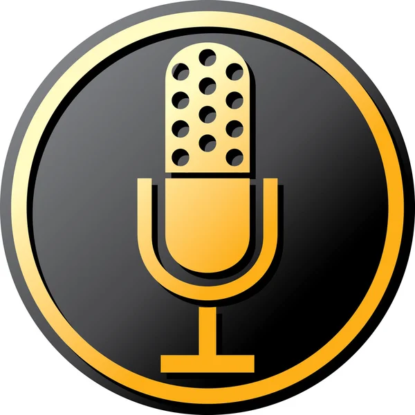 Retro mikrofon ikon — Stock Vector