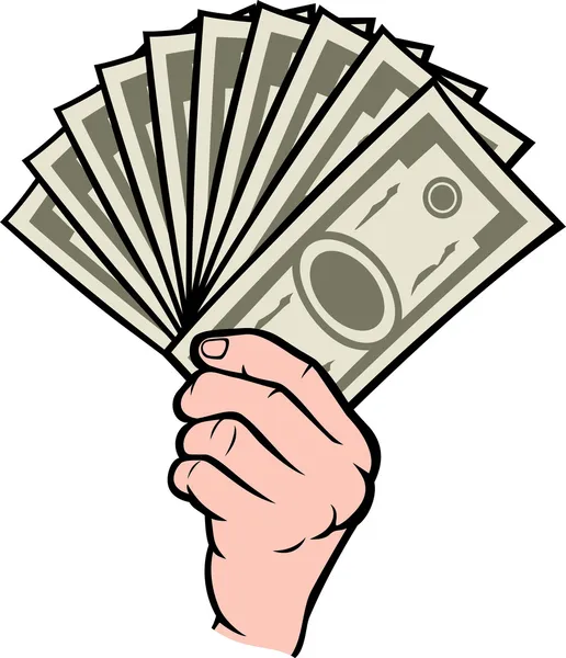 Χρήματα στο χέρι — Διανυσματικό Αρχείο
