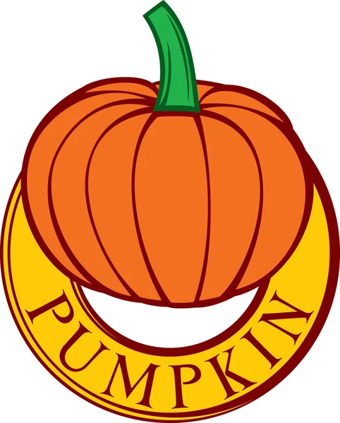 Pumpkin label — Stock Vector