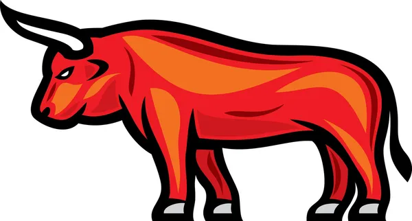 Toro rosso — Vettoriale Stock