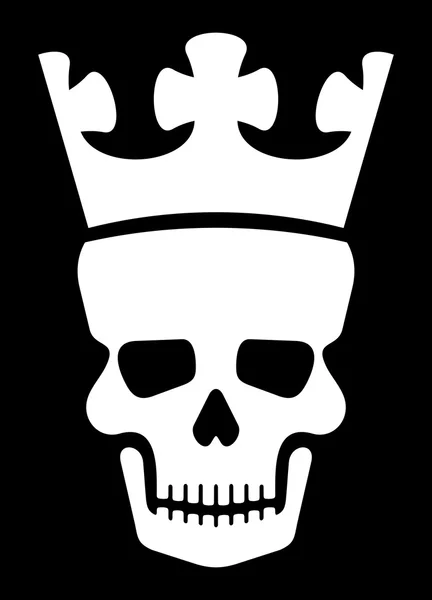 Totenkopf und Krone — Stockvektor
