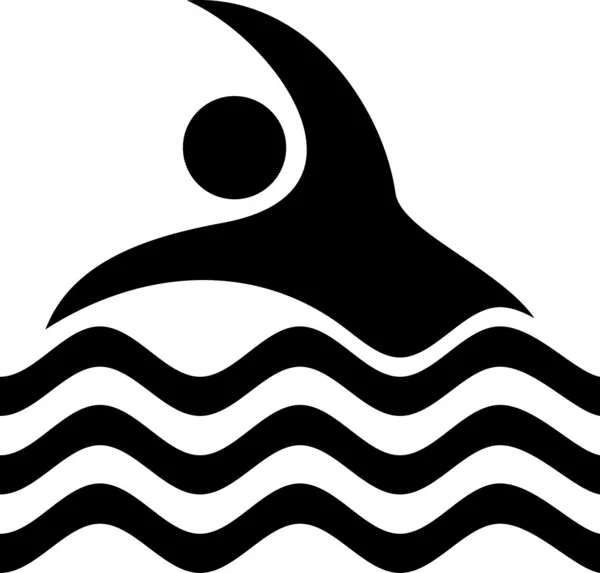 Icono de nadador — Vector de stock