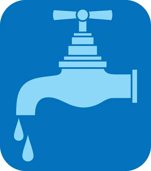 Water kraan symbool — Stockvector