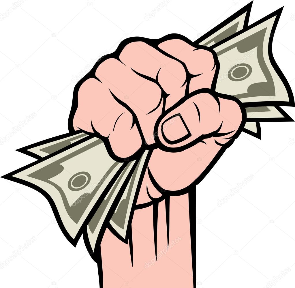 Cartoon Hands Holding Money / A man handing out cash a man with blonde