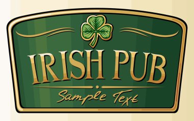 Irish pub etiket tasarımı