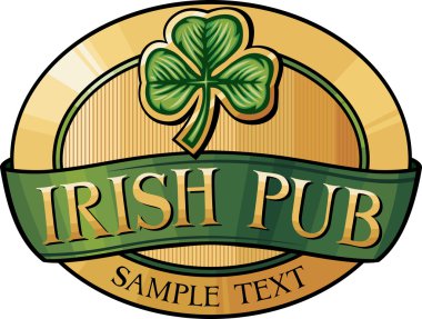 Irish pub etiket tasarımı