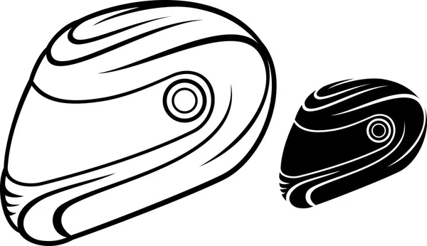 Vector illustration of motorcycle helmet — Stock Vector