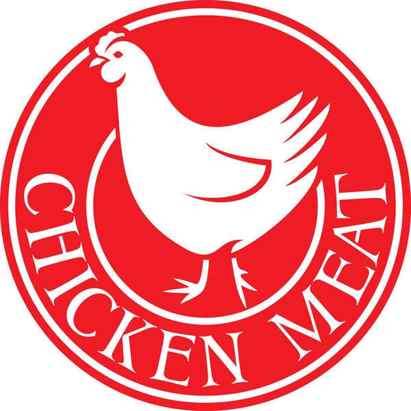 Etiqueta de carne de pollo — Archivo Imágenes Vectoriales