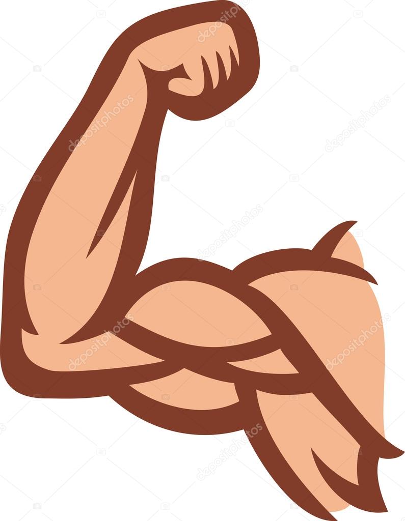 Biceps (man's arm muscles, arm showing muscles and power)
