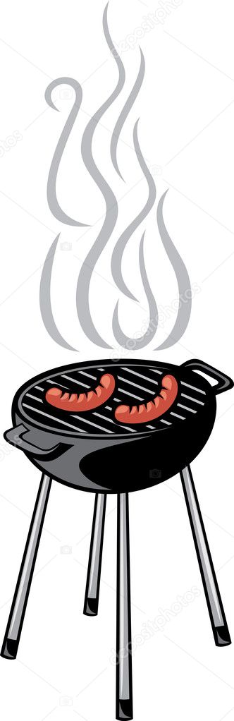 Barbecue grill and sausage