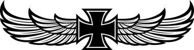 Cross and wings clipart