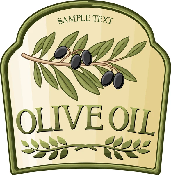 Étiquette huile d'olive — Image vectorielle