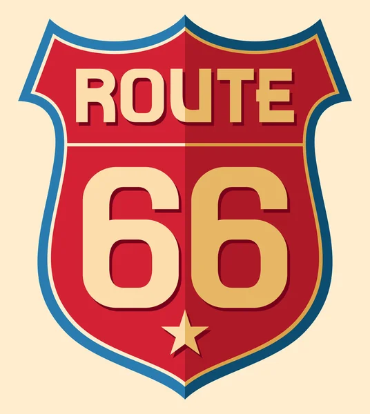 Route historique US 66 signe — Image vectorielle