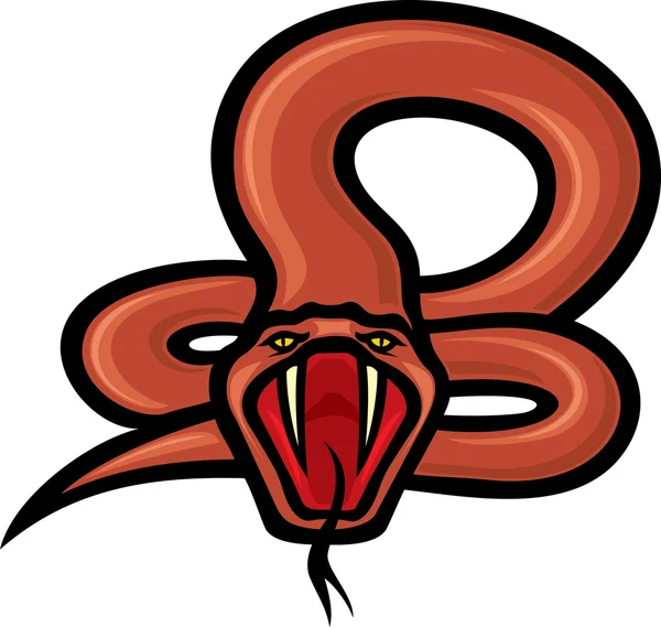 Червона змія — стоковий вектор