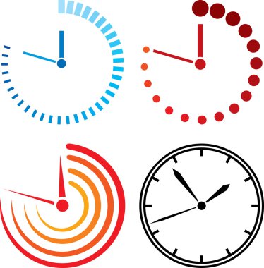 Clock icons clipart