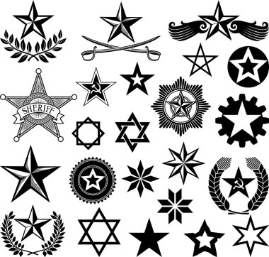 Set of vector stars clipart