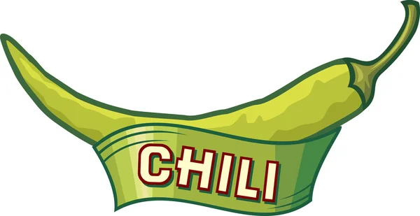 Chili peper etiket — Stockvector