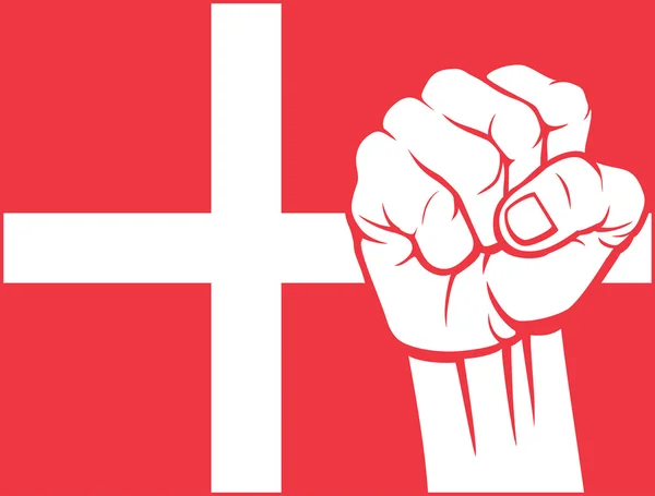 Denemarken vuist — Stockvector