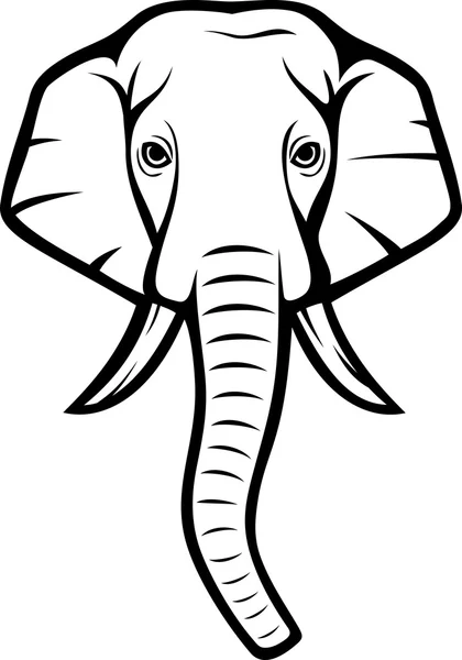Cabeza de elefante — Vector de stock