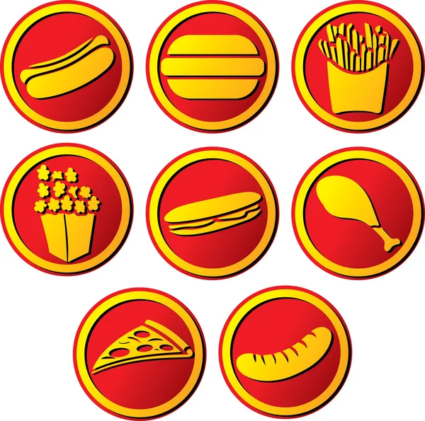 Big doodle fast food set — Stock Vector