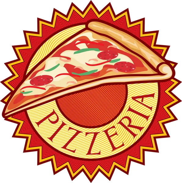 Pizzéria címke design — Stock Vector
