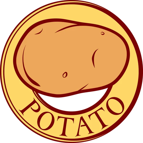 Potato label design — Stock Vector