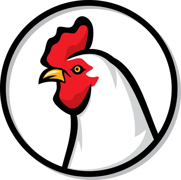 Head of the rooster (cock head) — Stock Vector