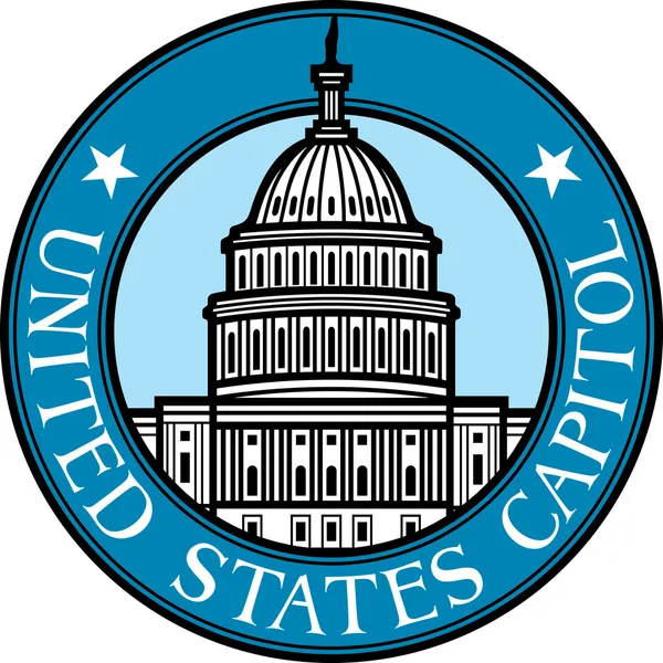 Capitólio dos Estados Unidos (Capitol hill, U. S. Capitol dome ) —  Vetores de Stock