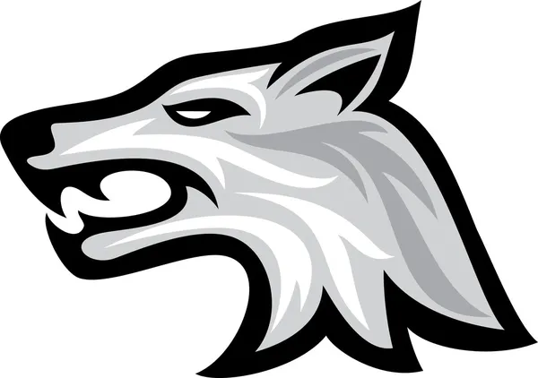 Illustration vectorielle du visage de loup (tête de loup ) — Image vectorielle