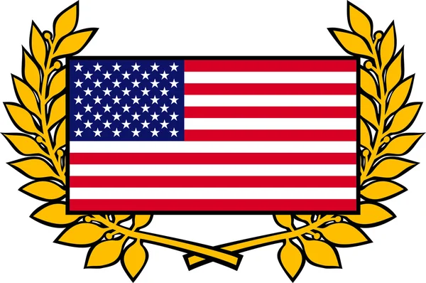 Emblema bandiera Usa — Vettoriale Stock