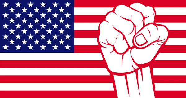 美国拳 (国旗的美国) — 图库矢量图片