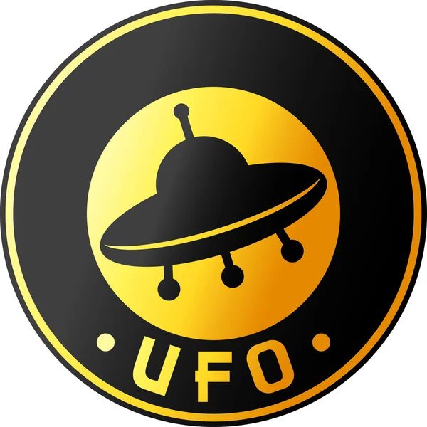 Ufo design (symbol, badge, sign) — Stock Vector